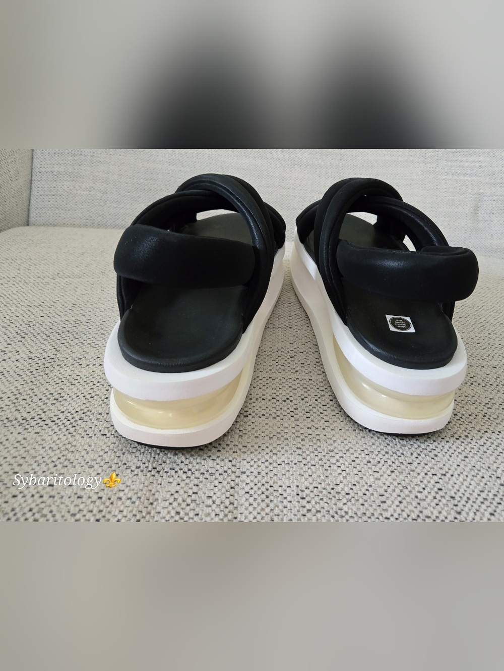 NWT NIKE AIR MAX ISLA Women's Black Platform Slide Sandals Size: 11/43 - Picture 3 of 13